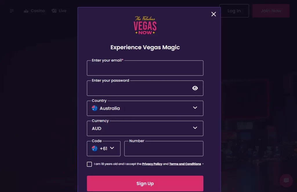 Sign Up Process