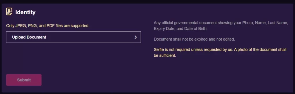 Verification after Vegas Now Casino Login