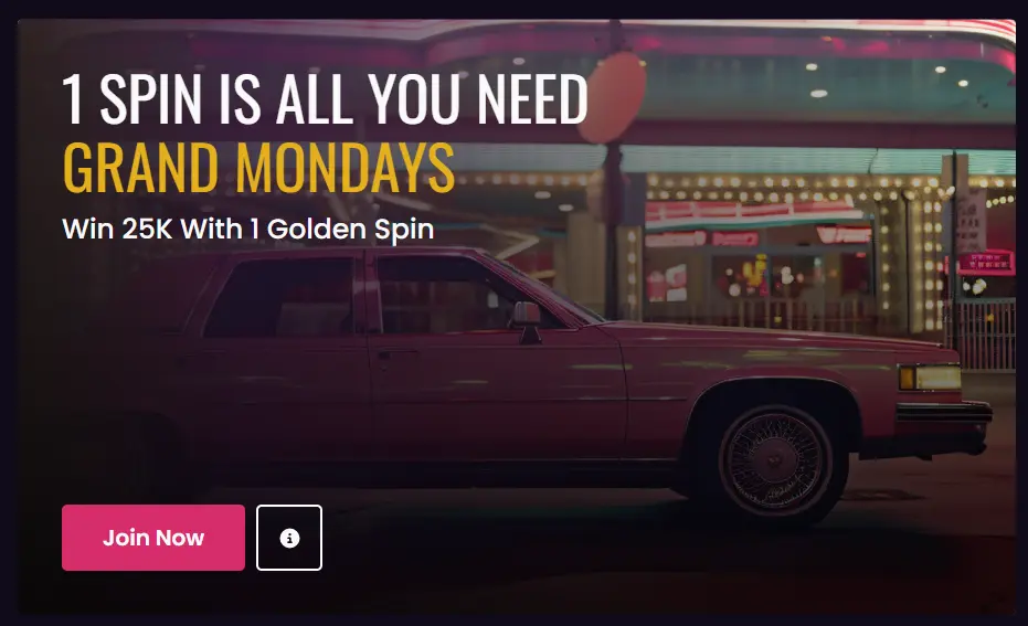 Grand Mondays with Vegasnow Free Spins No Deposit